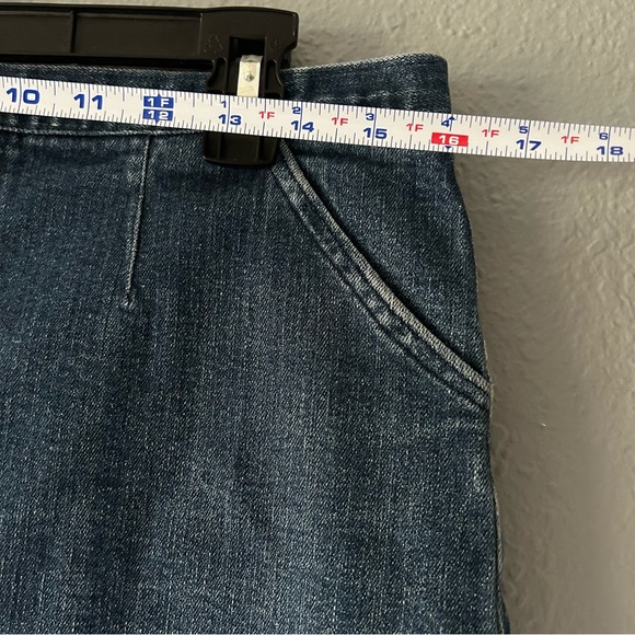 Custom Midi length denim dark wash skirt - Picture 3 of 5